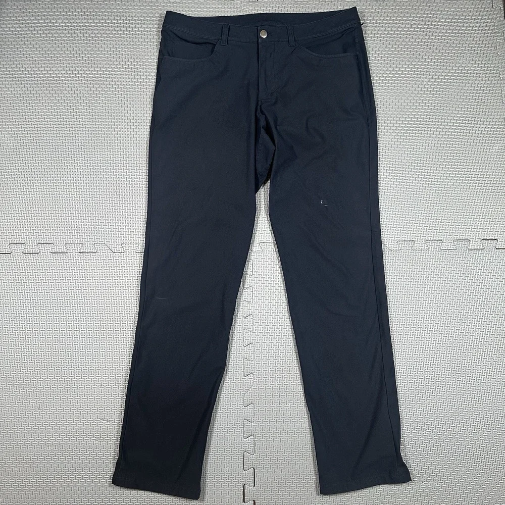 Lululemon Pants Mens 34x31 Navy Blue Performance Classic Fit ABC Warpstreme